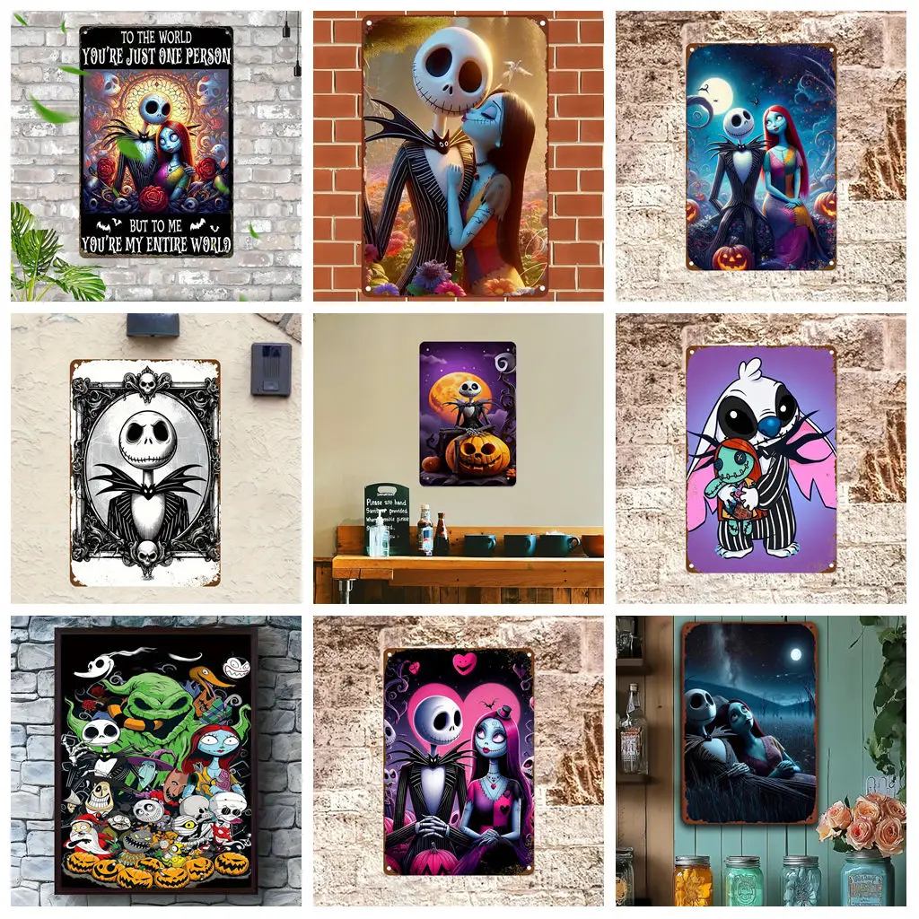 

Miniso The Nightmare Before Metal Signs wall decor Tin Signs Captain Metal Poster Decor for Bar Pub Club Wall Decoration