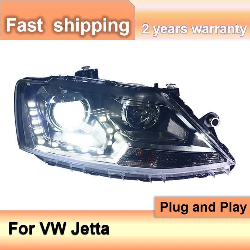 

Car Accessories for VW Jetta MK6 Headlights 2011-2015 Jetta Headlamp DRL Turn Signal Low High Beam Projector Lens
