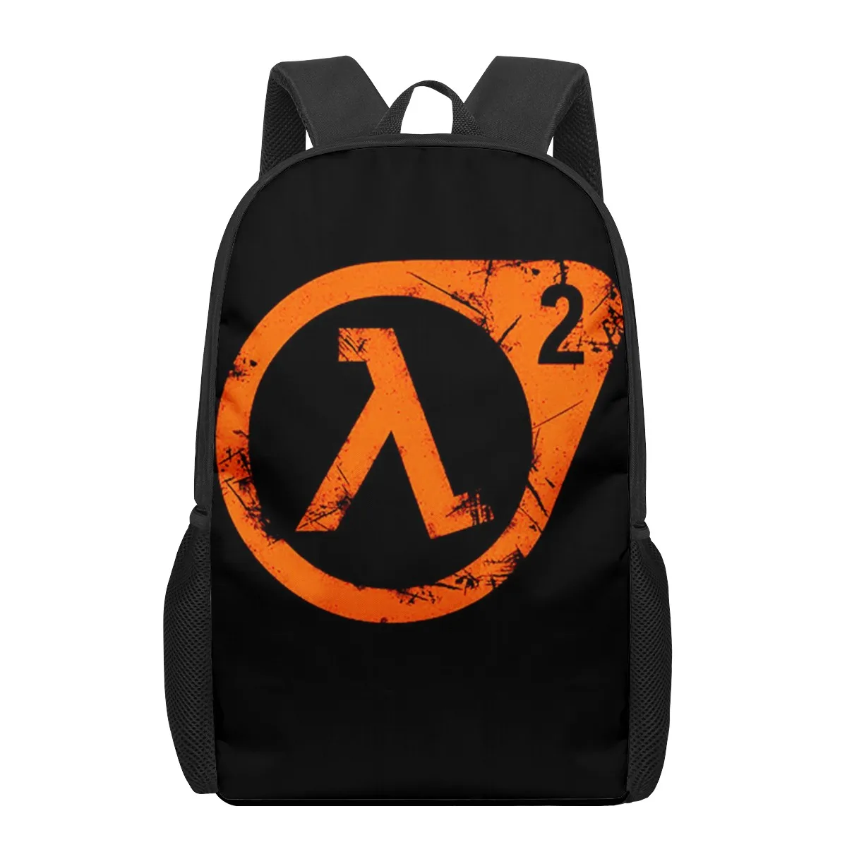 Half Life Game Print School Bags para meninas e meninos adolescentes, mochilas infantis casuais, mochila de grande capacidade