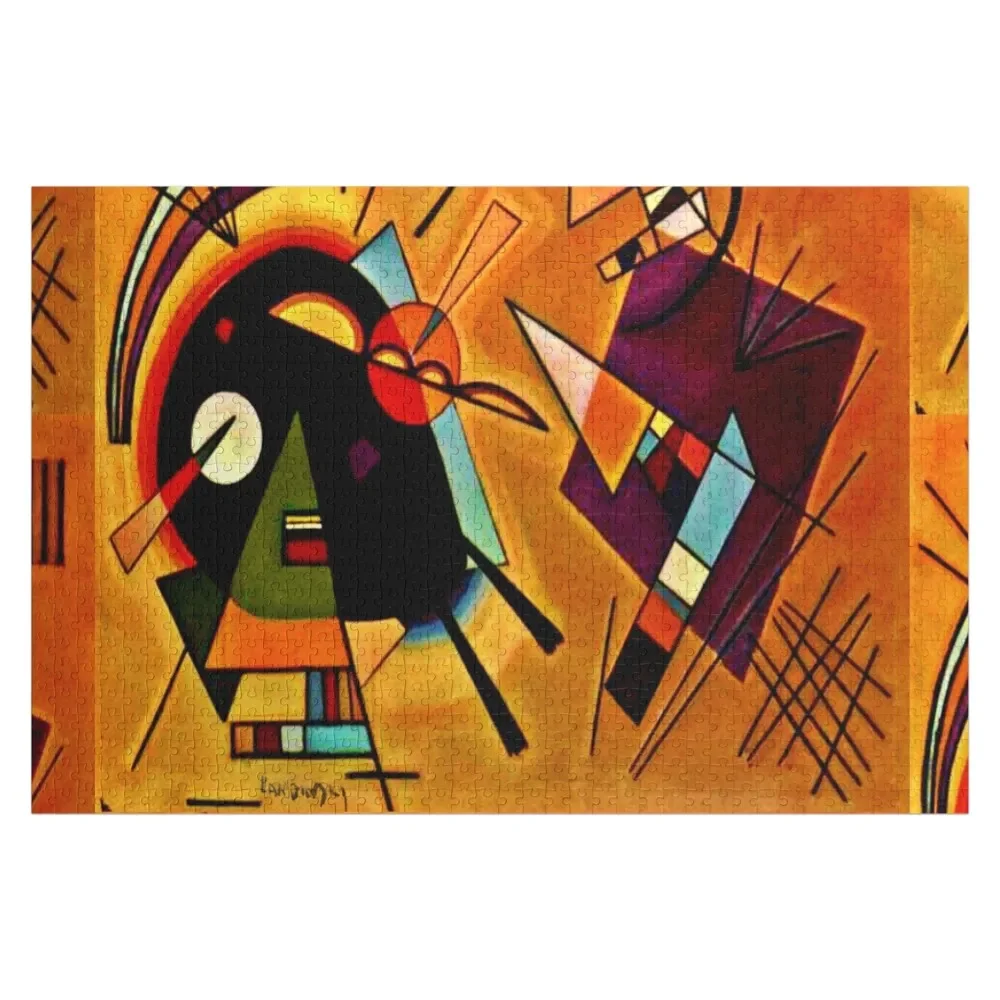 

Wassily Kandinsky 'Black and Violet' Kandinsky Abstract Cubism Jigsaw Puzzle Personalised Name Custom Name Wood Puzzle