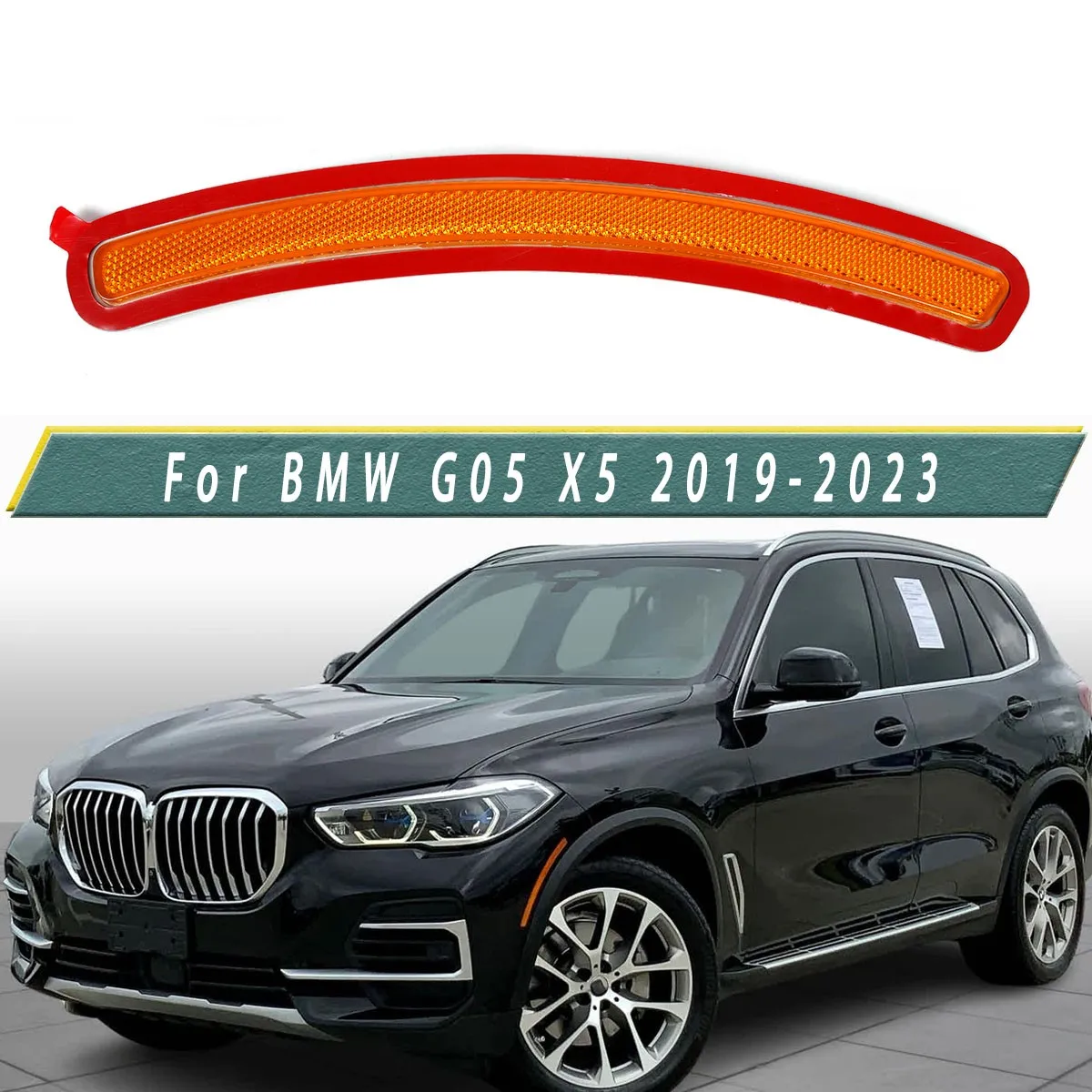 

Передний левый отражатель для BMW G05 X5 M50i M Sport 4-дверный 2019-2023 гг., передний боковой габаритный фонарь-отражатель