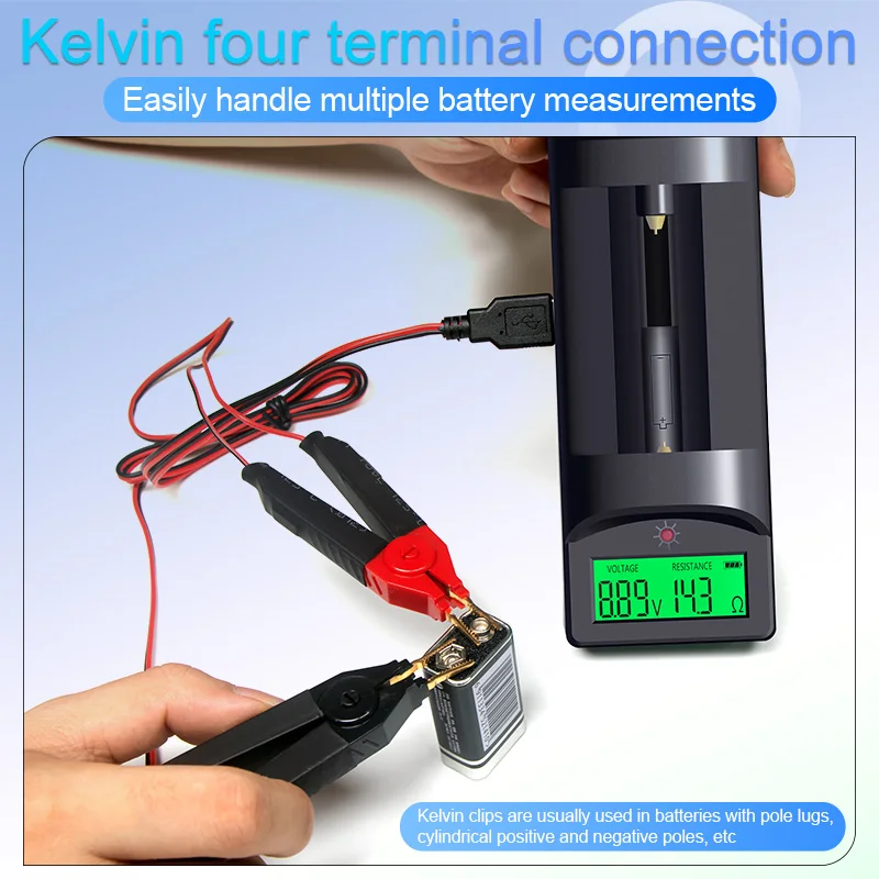 LCD Digital Display Battery Voltage Internal Resistance Tester 19.9Ω Universal Lithium Battery AA AAA Detecter Battery Tester