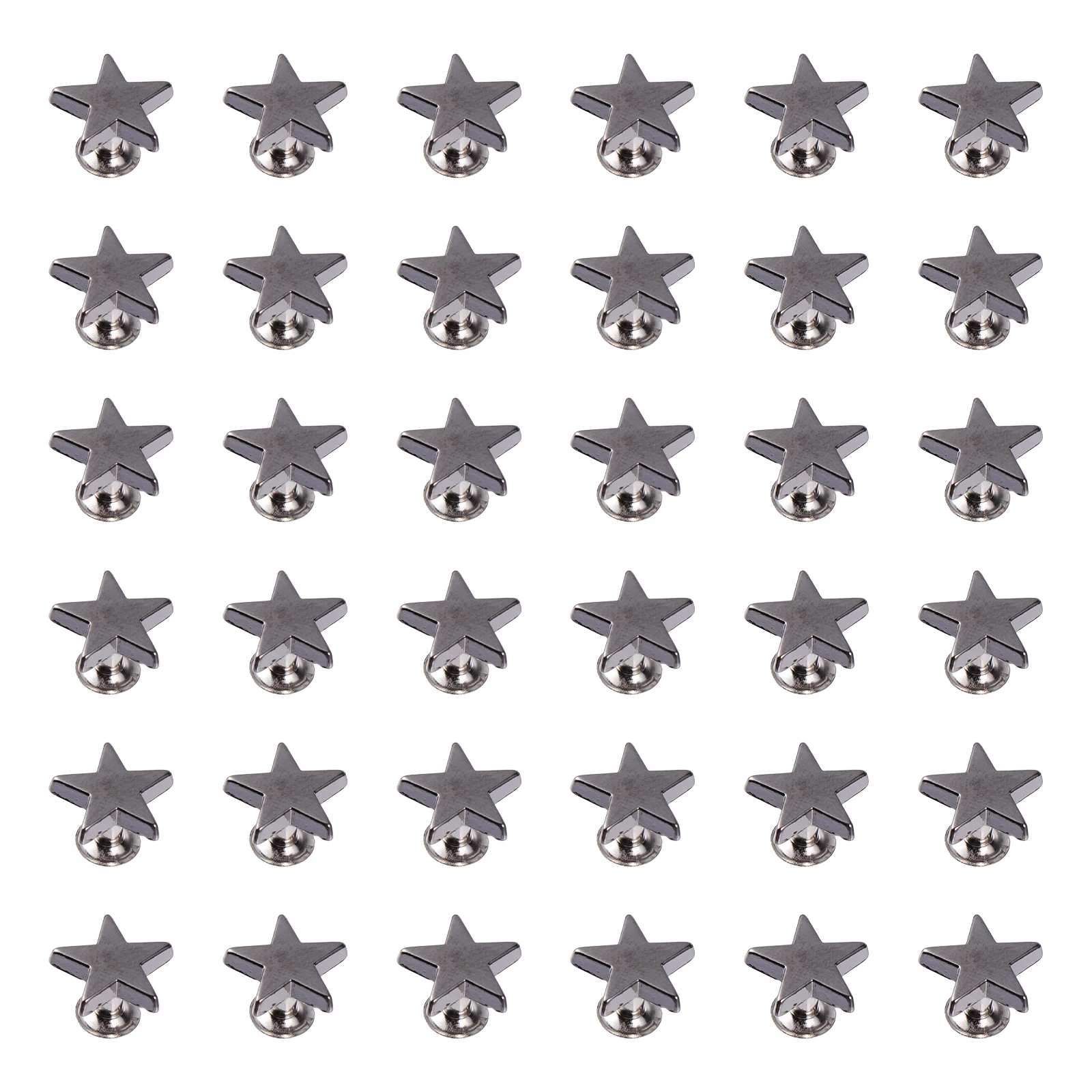 

100pcs Five pointed Star Rivets Decorative Flat Punk Alloy Studs 12mm Garment Shoe Bag Belt Craft Accessories