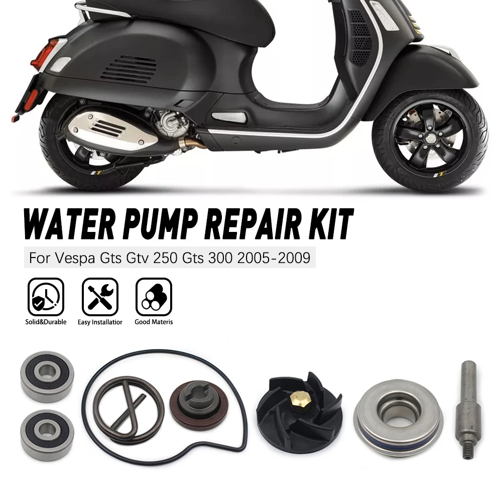 

Water Pump Impeller Shaft Seal Bearing Gasket Repair Kit For PIAGGIO Quasar 250-300ccm 4T LC For APRILIA 250 ATLANTIC 2003 2006