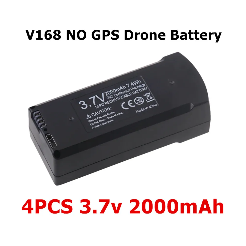 Originele 7.4V 3000mAh Batterij Voor V168 Pro Max GPS Drone/RC Quadcopter 3.7V 2000mAh V168 V198 Reservebatterij Dron Onderdelen