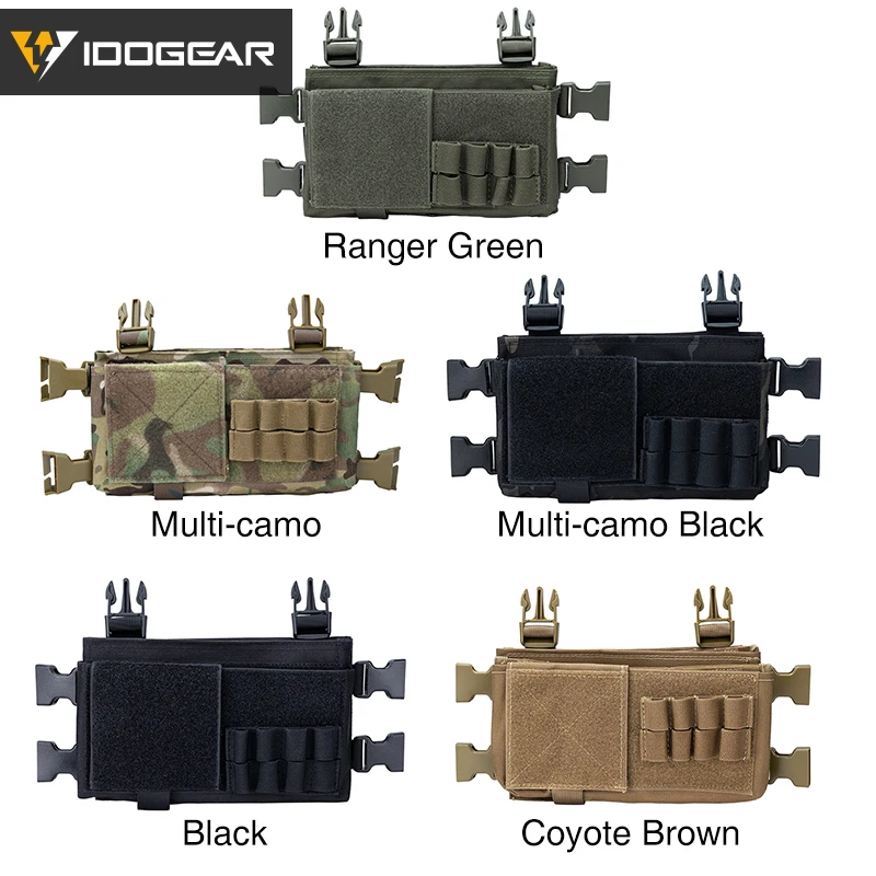 IDOGEAR Tactical Placard Holder MK3 Chassis Pouch Micro Fight Front Panel Camo 3317-A