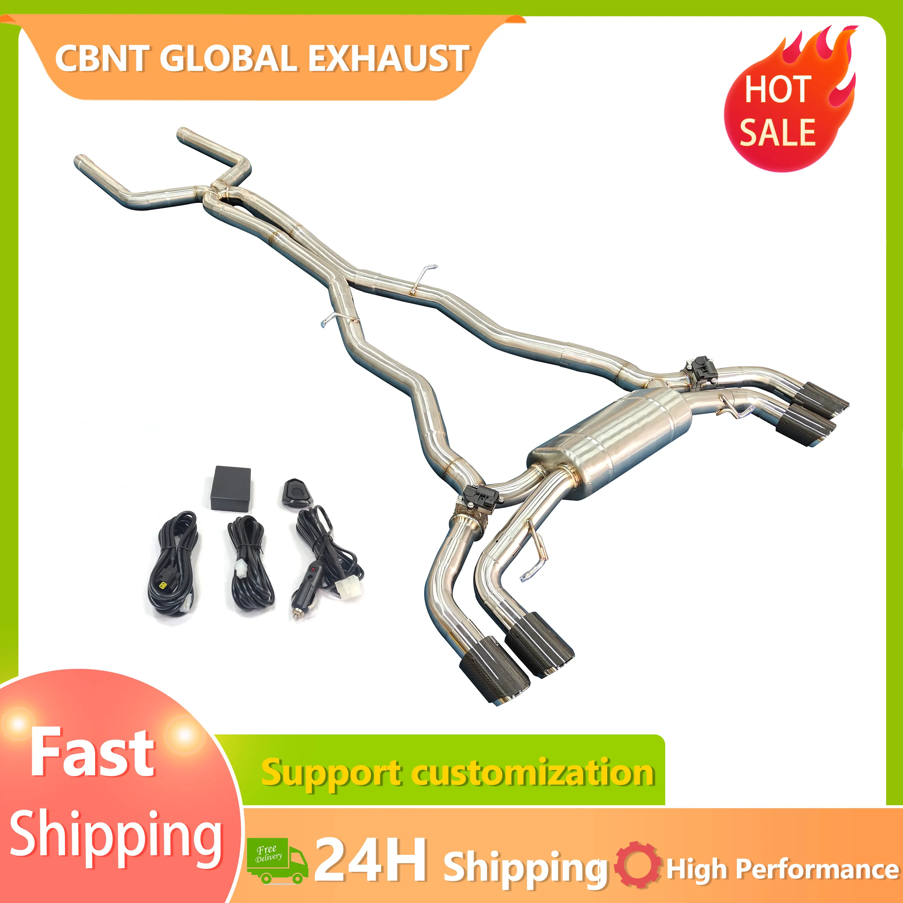 

CBNT High Quality Stainless Steel Valvetronic Catback Exhaust for BMW M5 F90 Competition 4.4T Valved Muffler Exhaust Systems