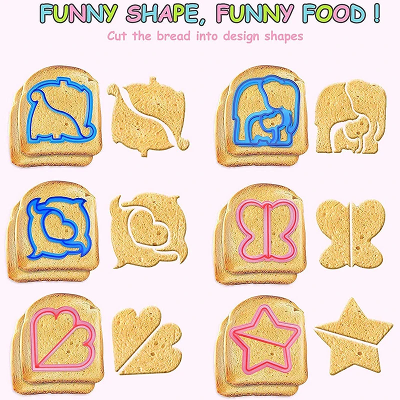 Sandwich-Ausstecher-Set für Kinder, Lebensmittel, Kekse, Brot, Formenbauer, Obst- und Gemüseformen, Schneidform, Backwerkzeuge für Kinder – Detail 9