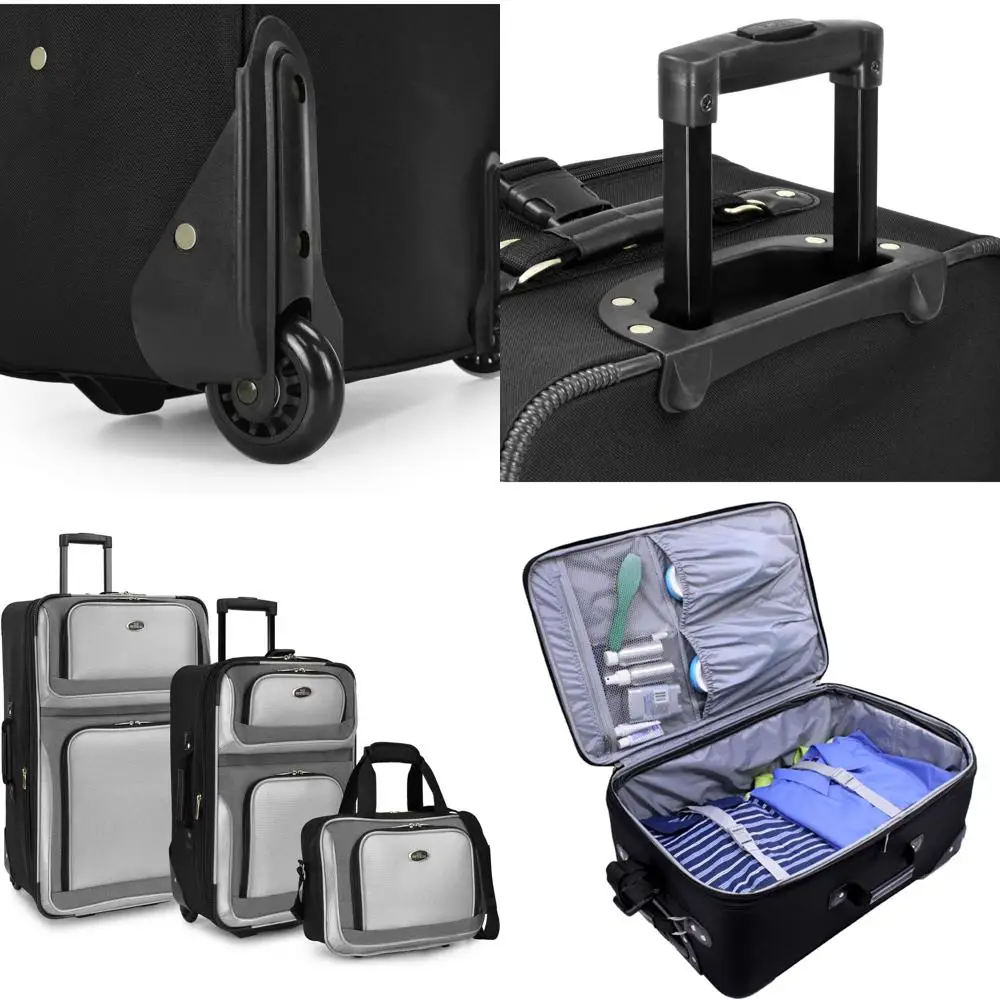 

New York Traveler 3-Piece Expandable Luggage Set in Gray Lightweight