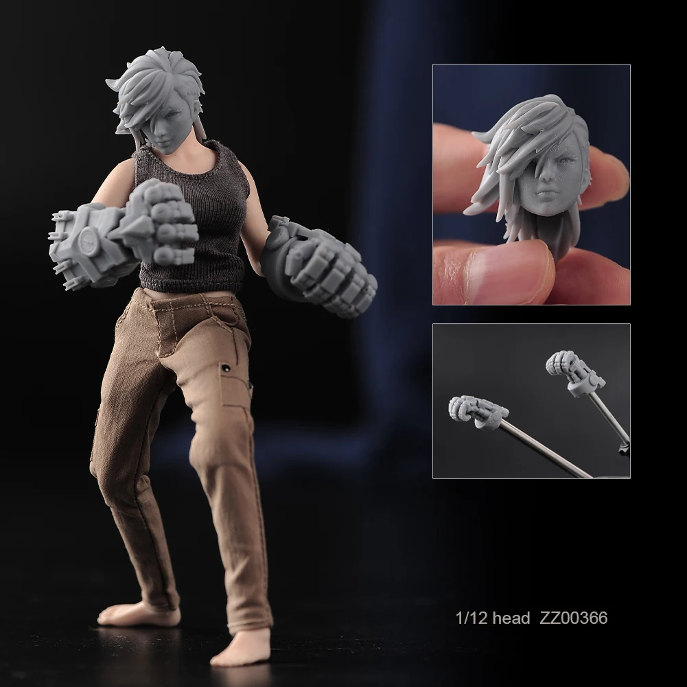 

1/6 1/12 1/18 Unpainted Male Soldier Head Carving and Boxing Accessories Full Set for Fan Collection