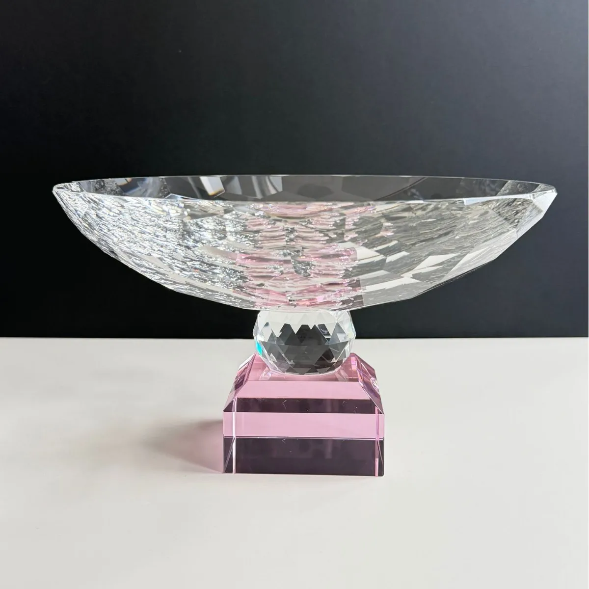 

Круглая хрустальная ваза PYJ с художественным дизайном, изысканная, для гостиной, домашняя, большая, ручной работы, для фруктов, декоративная.