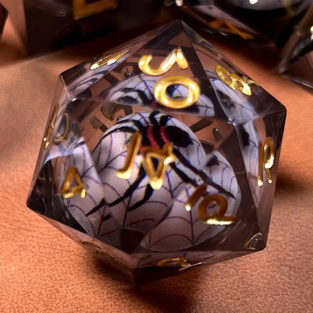 

7 шт., наборы кубиков DND с движущимся глазом, пауком и драконами, ролевые игры на Хэллоуин, кубик-непоседа, подарочная игрушка