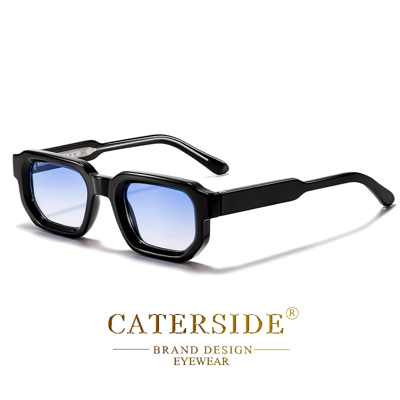 CATERSIDE Neue Vintage-Punk-Sonnenbrille für Herren, kleiner Rahmen, Farbverlaufsgläser, Sonnenbrille für Sommer, Strandparty, ideale Wahl für Geschenke – Detail 11