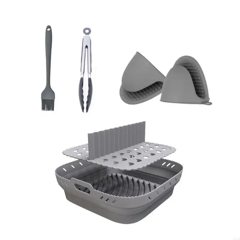 D0ab silicone air fryers liner tái sử dụng không khí có thể sử dụng được với các phụ kiện không khí chia
