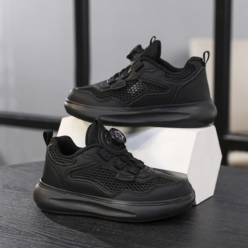 

2025 New Breathable Outdoor Childrens Sports Shoes Solid Color Daily Running Shoes Summer Lightweight Versatile Casual Shoes