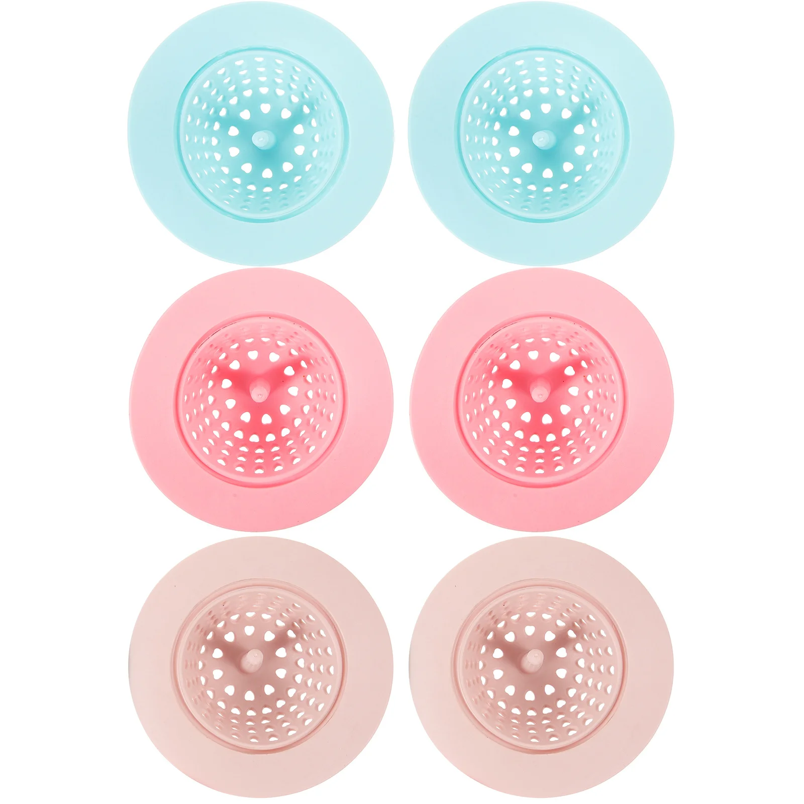 

6Pcs Silicone Drain Filter Net Kitchen Sink Strainer Hair Stopper Garbage Catcher Bathroom Floor Drain Protector Screen