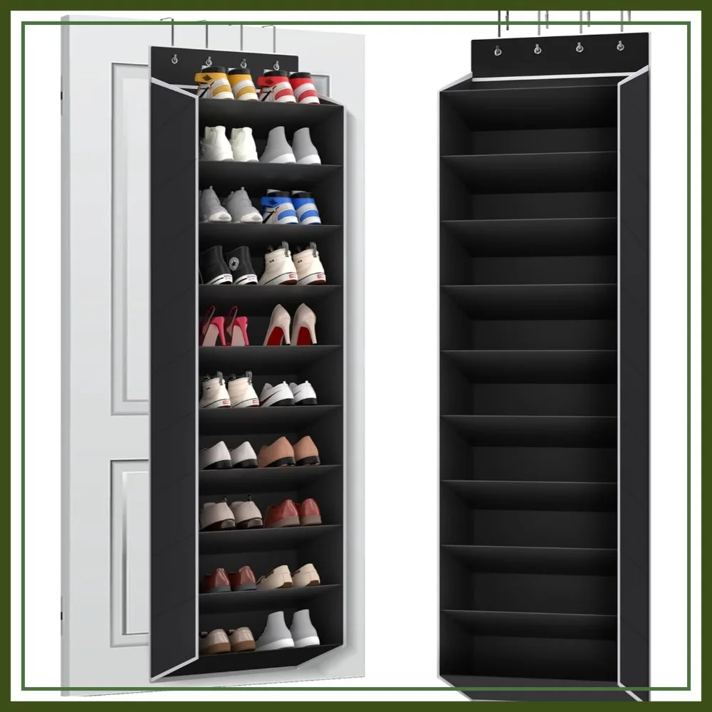 

Large Over Door Shoe Organizer, 10 Tier Hanging Shoe Rack with Deep Pockets, Fits 20 Pairs Sneakers Boots
