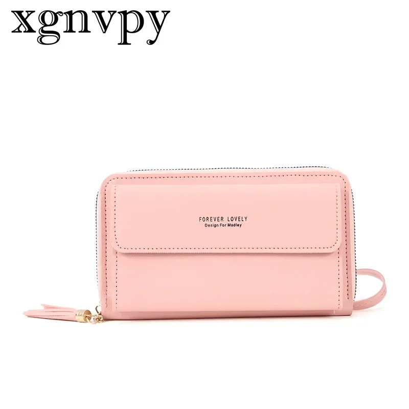 

xgnvpy New Large Capacity Multi-functional Solid Color One-shoulder Small Bag Fashion Simple Cross-body Mobile Phone Bag Ladies