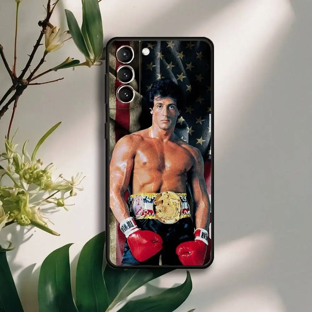 حافظة هاتف First-Blood-John-Rambo لهاتف سامسونج جالاكسي A13,21s,22,31,32,52,53,71,72,73, غلاف أسود ناعم