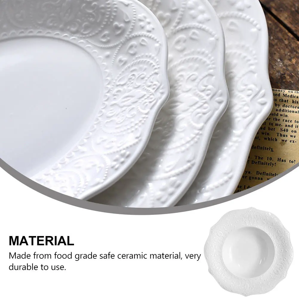 

1 шт. керамическая посуда в скандинавском стиле, 8,25 дюйма, белый элегантный дизайн для ежедневного питания, личная вечеринка, празднования дня рождения