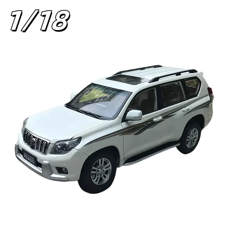 Original 1:18 Toyota PRADO overbearing SUV alloy model, children's collection of decorative toys, holiday gifts for children.