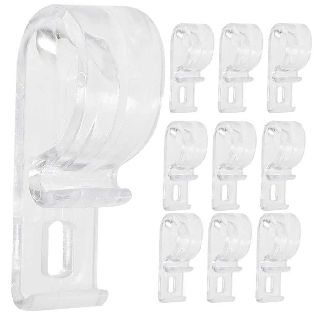 20Pcs Sturdy Roller Shade Pulls Pom Material Clear Curtain Hooks for Roller Blind Chains Vertical Blinds Roman Shades Clip