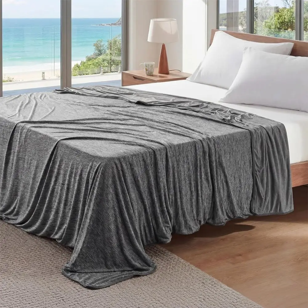 

Queen Size Summer Cooling Blanket, Lightweight Bamboo Rayon Blanket for Hot Sleepers and Night Sweats, 90x90