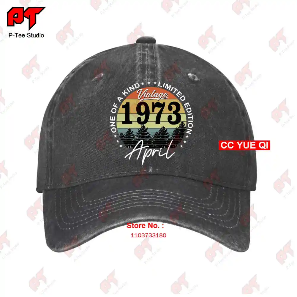 Gorras de béisbol para cumpleaños, gorra de camión, D1W4, abril de 1973