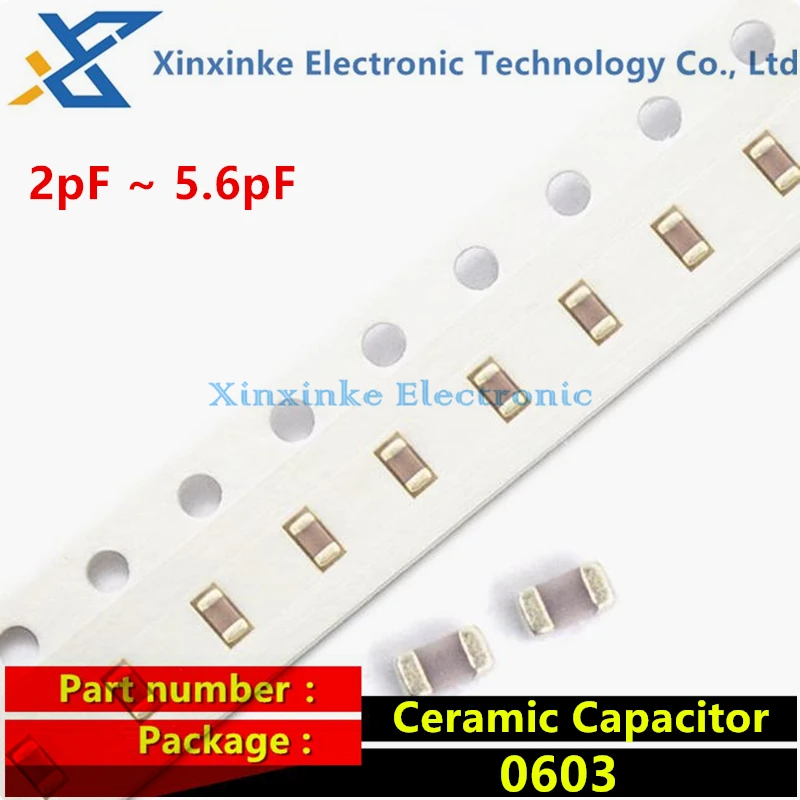 

100PCS 0603 50V 10% NPO COG SMD Ceramic Capacitor 2/2.2/2.4/2.5/2.7pF 3pF 3.3pF 3.5pF 3.6pF 3.9pF 4pF 4.3pF 4.7pF 5pF 5.1pF 5.6p