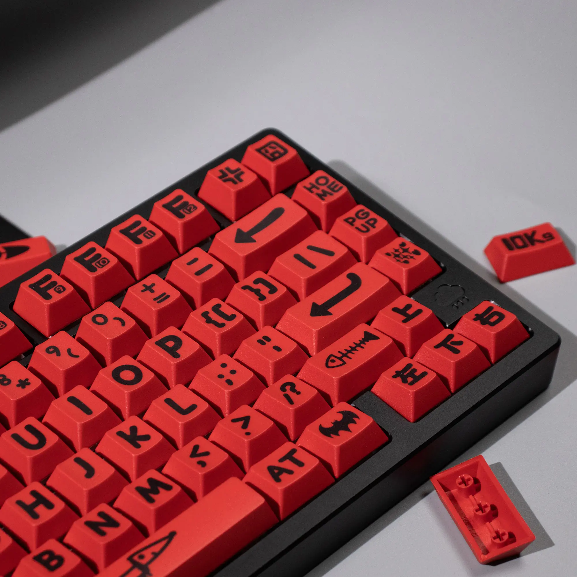 Imagem -06 - Teclado Mecânico Vermelho de Jogos Gmk Animal Party 142 Teclas Pbt Keycaps Perfil Cereja Sublimação Dye Keycaps para Interruptores mx