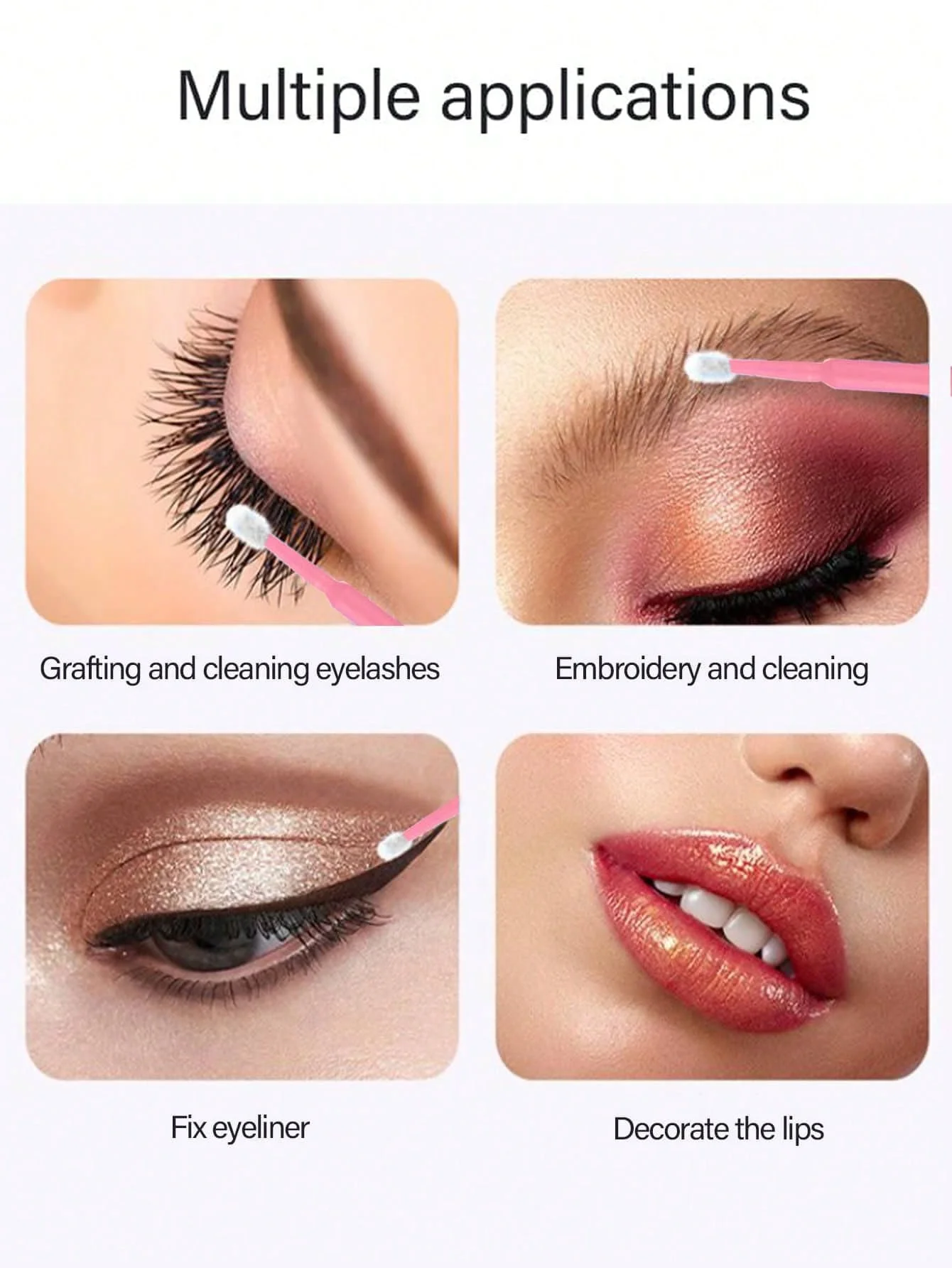 Kit de Fournitures d'Extension de Cils Roses, Outils avec Coussinets de Gel Sous les Yeux, Bandes, Anneaux de Colle, Brosses, 264 Pièces