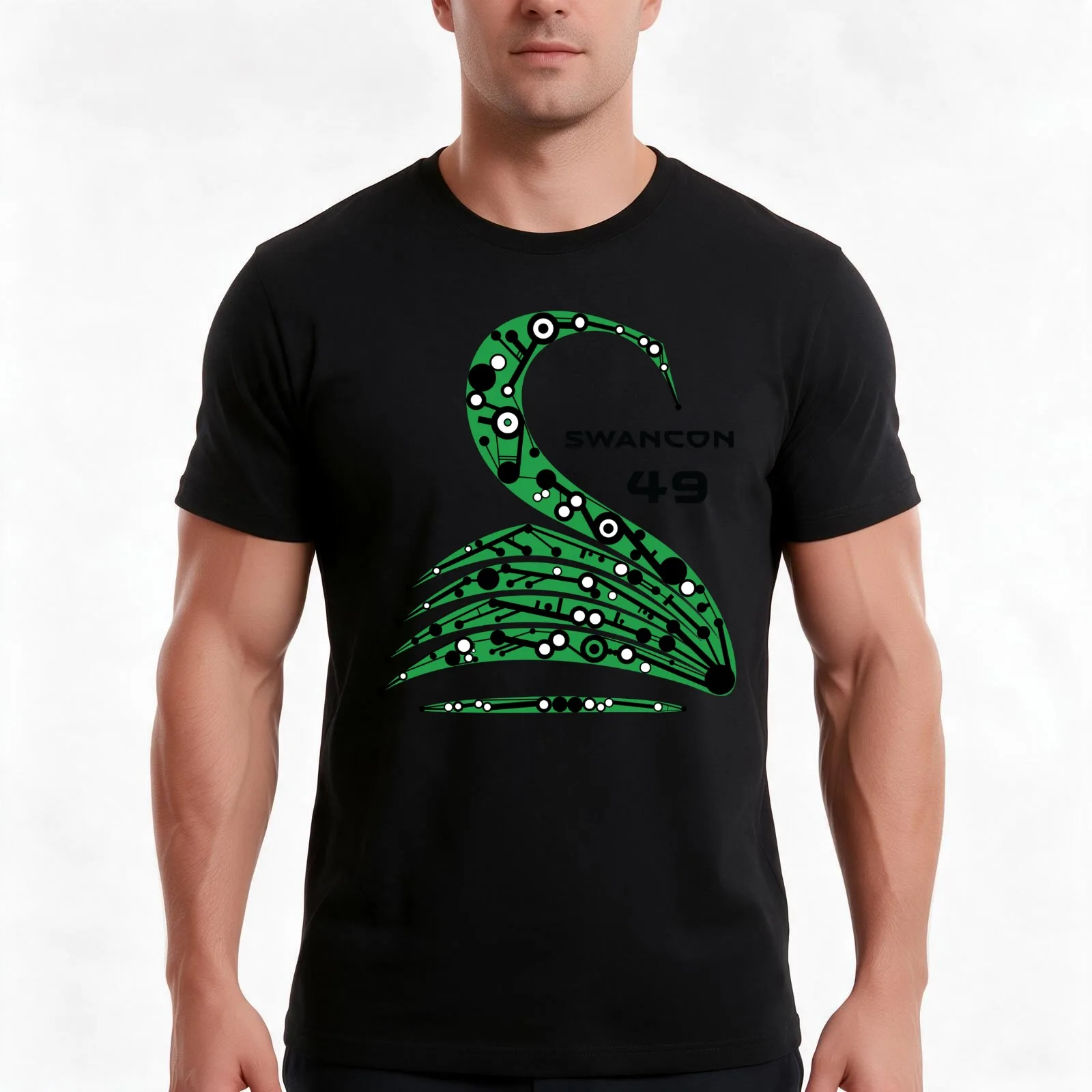 Swancon 49: Connections T-Shirt, Summer Casual Cotton Tee, Oversized Streetwear Tops, Vintage Graphic Print, Unisex Men Women