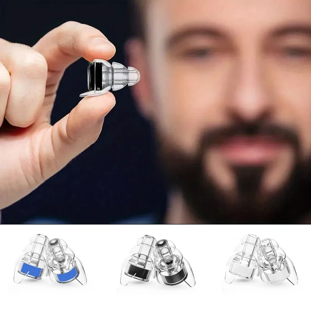 HUAK High Fidelity Silicone Earplugs with Storage Box for Concerts Musicians Motorcycles Noise Sensitivity Conditions and More