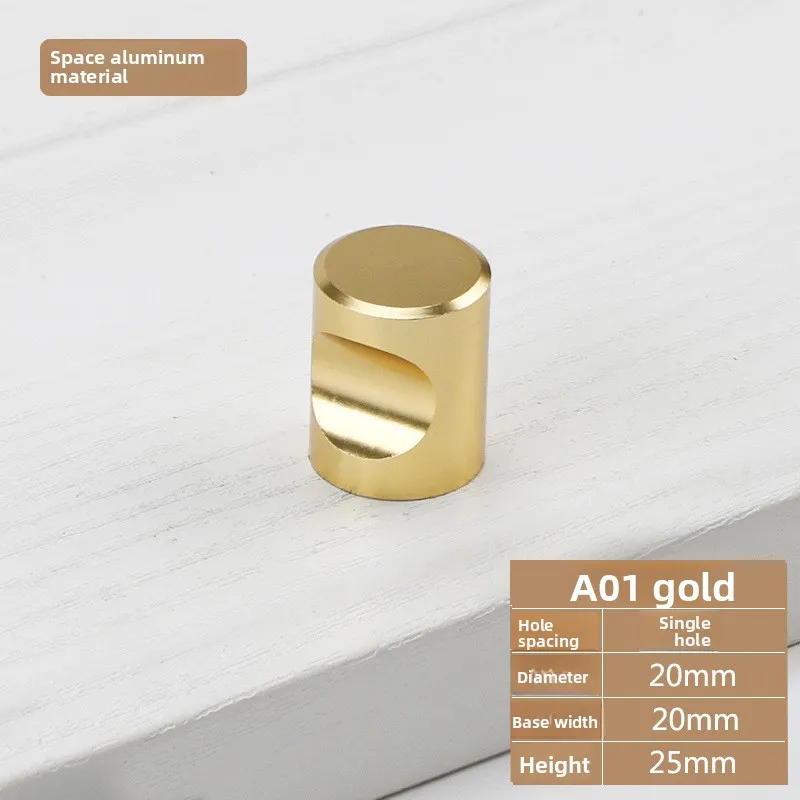 ลูกบิดลิ้นชักแบบเรียบง่าย ลายขรุขระ ทรงกลม สีทอง มือจับประตูแบบพกพา ดีไซน์รูเดียว อุปกรณ์ตกแต่งเฟอร์นิเจอร์สำหรับบ้าน
