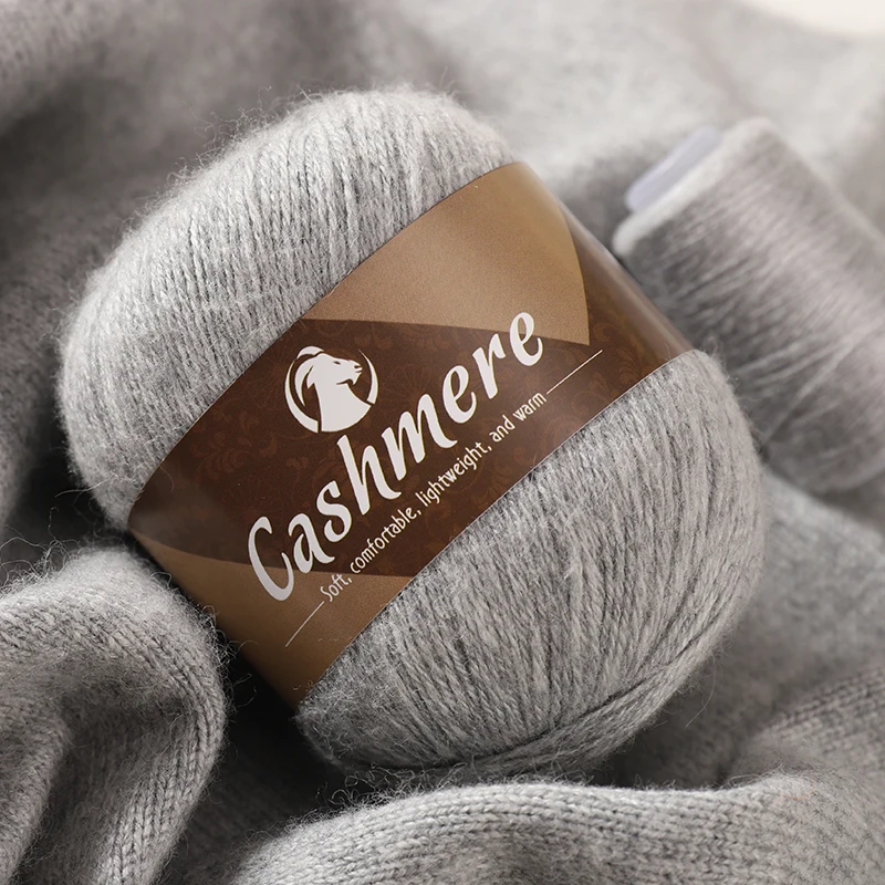 300g High-Quality Cashmere Yarn, Used for Hand-Knitting Goat Cashmere Yarn, Suitable for Knitting Medium-Thick DIY Materials, Making Lightweight and Warm Cashmere Sweaters, Jackets, Shawls, Scarves, Hats, and Other Autumn and Winter Clothing Balls 1 Set = 6 Main Lines + Accessories