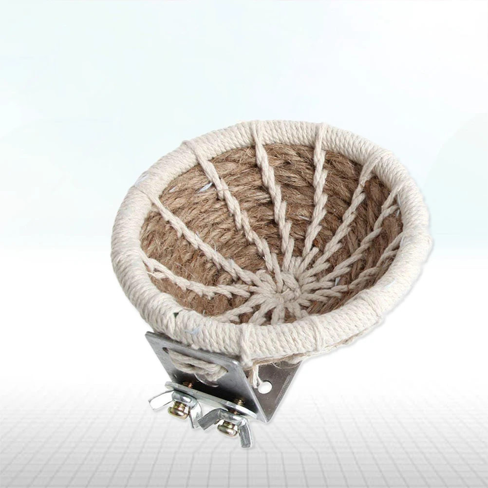 

Hand Woven Rope Nest Breeding Nest Parrot Bird Pet Bird Supplies (Cushion for Random Color)