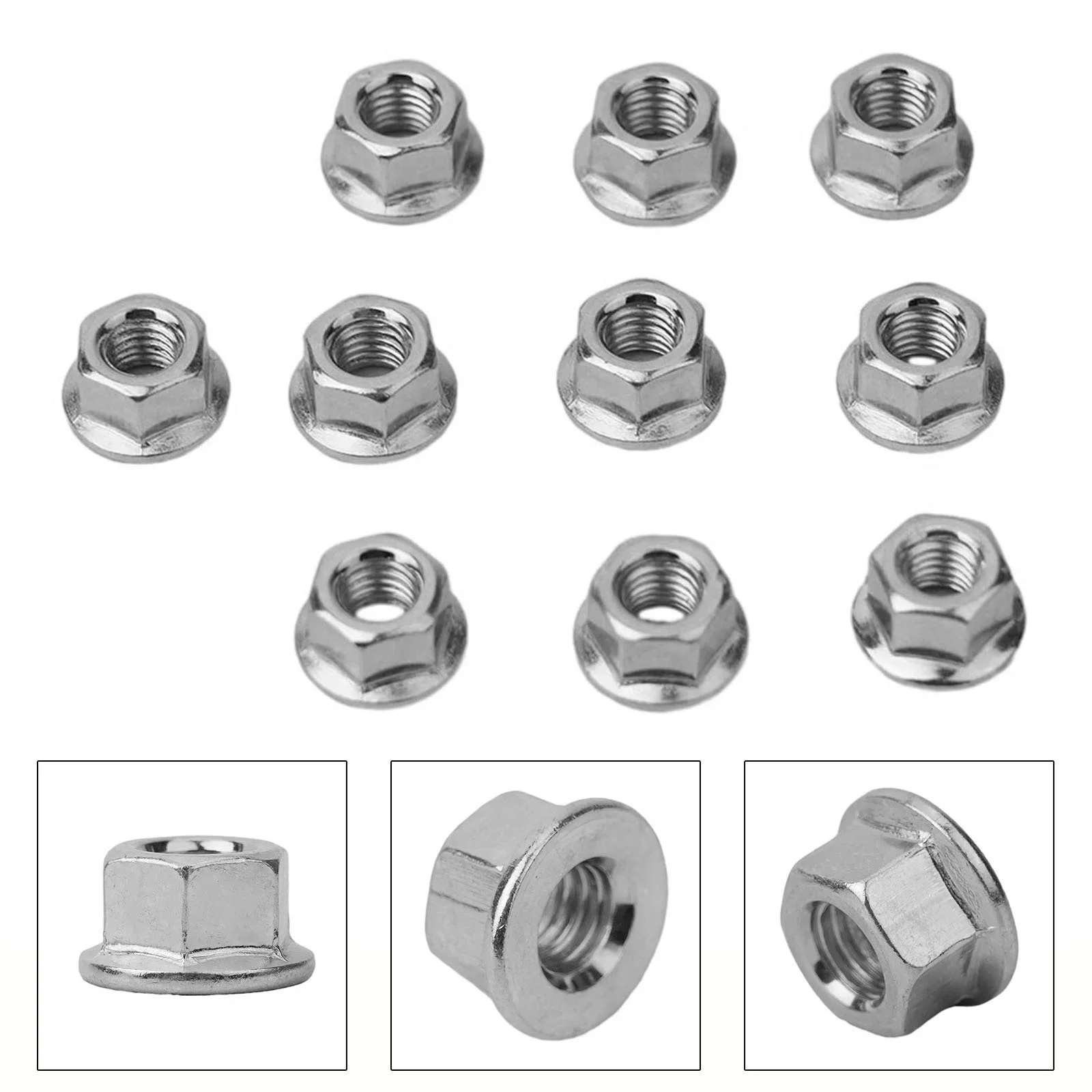 M8 Bar Nuts Replaces Set Useful 10pcs Accessories Beautiful Brand New High Quality Hot Sale Kit Metal Portable