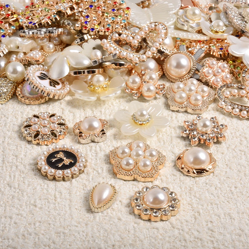 10/20/30/50pcs Random Mix ABS Pearl Charm For Jewelry Making Supplies Heart Flower Round Enamel Junk Cases Charms DIY Phone Case - view 6
