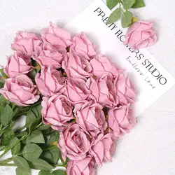 5pcs Rose Artificial Flowers Bouquet Silk Flowers Wedding Marriage Decoration Supplies Fake Flower for Garden Home Decor Outdoor