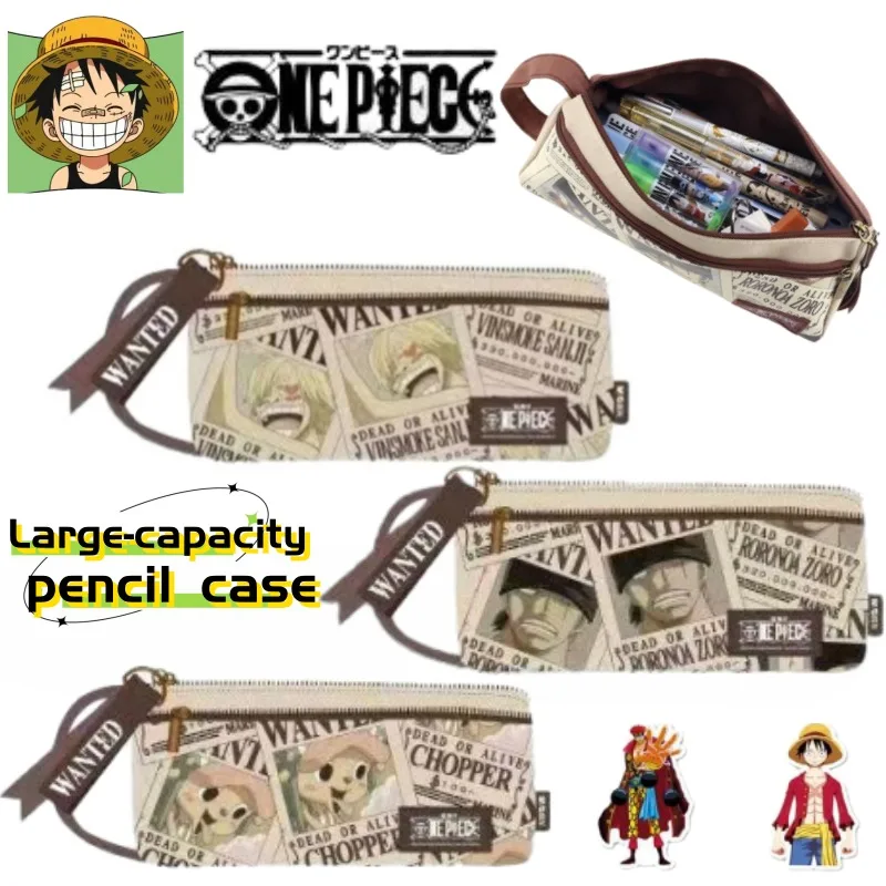 

Пенал для карандашей One Piece с персонажами Monkey D. Luffy, Sanji, Nami, Usopp, Sogeking, мультяшный, милый, большой вместимости, для студентов, коробка для канцелярских принадлежностей