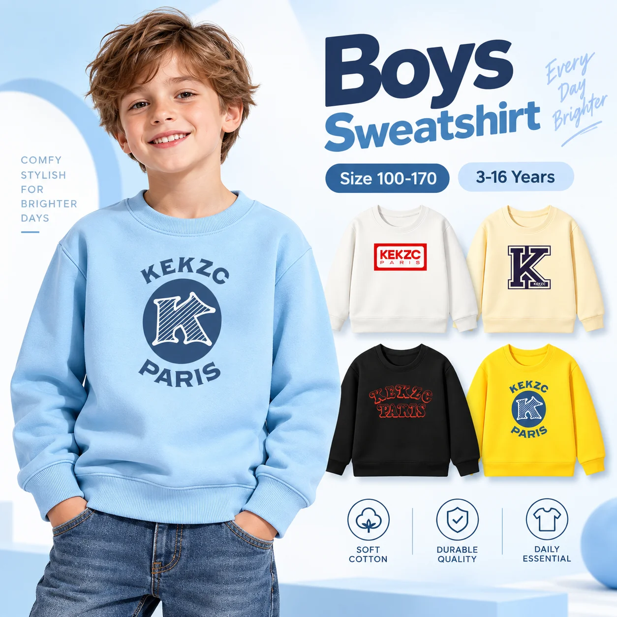 3-16Years baby Boys sweatshirt Children's winter clothing fashion New cotton warm Long sleeves letter print kids pullover hoodie