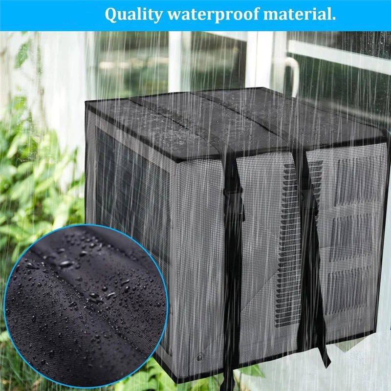 

LLCS-Mesh Air Conditioner Cover,22X15.7X16.5Inch Ventilated Window Air Conditioner Mesh Cover For Outside AC Unit Protection