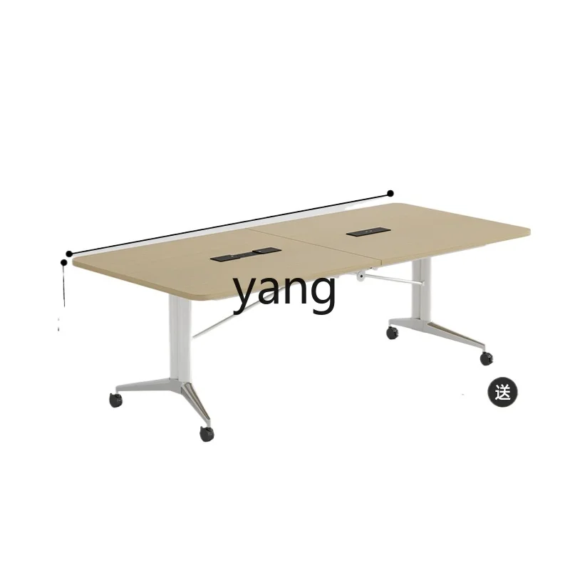 

LMM folding conference table movable splicing multi-functional desk