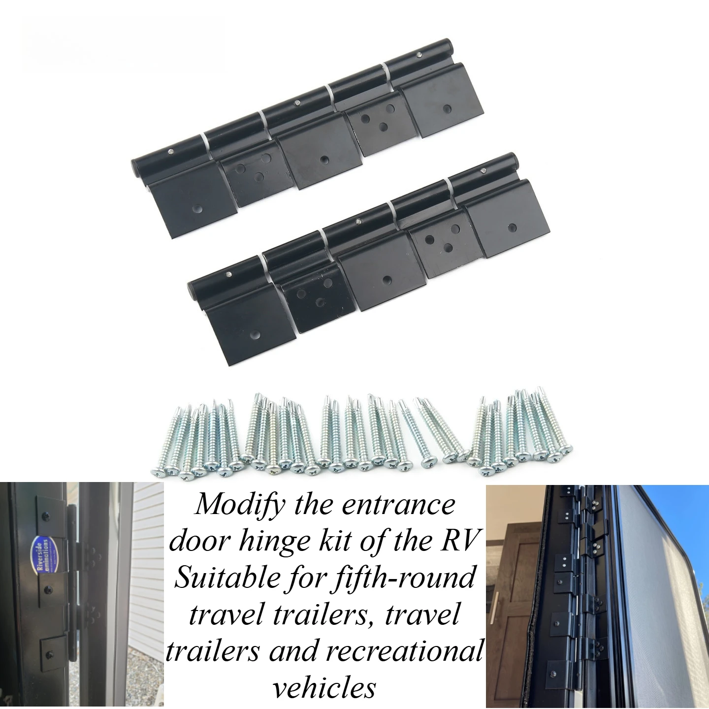 

For Most RVs Trailers 5th Wheels Heavy Duty Entrance Door Hinge Set Upgrade Kit Replacement Reinforced Metal Hinge Arm Repair
