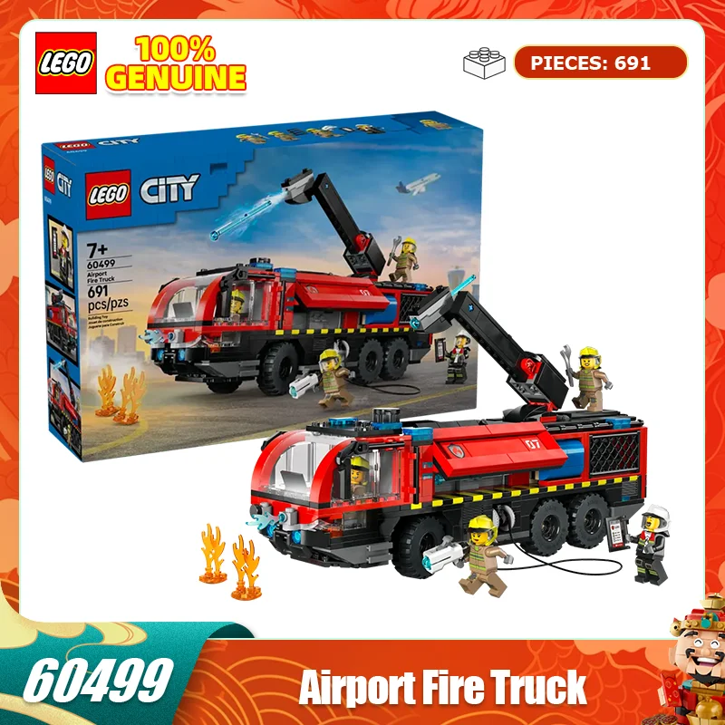 

Lego City Series 60499 Airport Fire Truck Boys and Girls Children's Puzzle Building Toy Gift