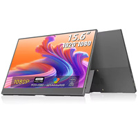 Portable Monitor 15.6 inch HDMI-C 16:9 ompatible External Screen for Xbox PS4 / 5 Switch Cell Phone PC Laptop Extension Mobile