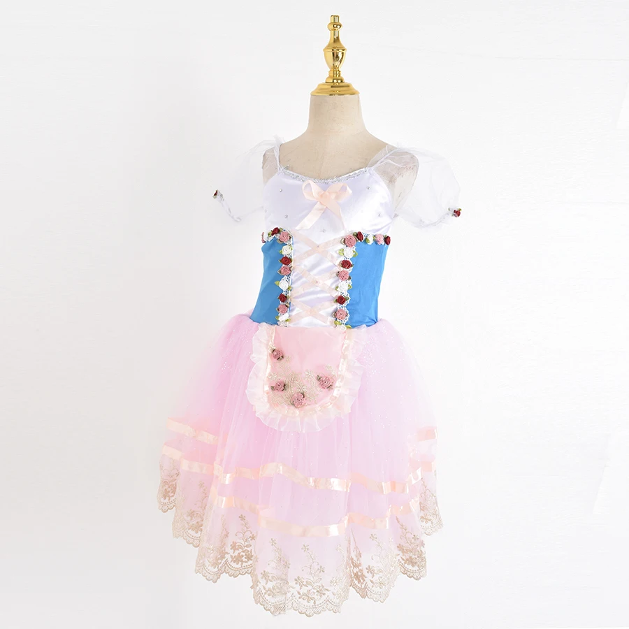 Crianças roupas de salão de baile lantejoulas flor tutus vestido de balé para menina dança moderna tutu vestido meninas ballet vestido de princesa