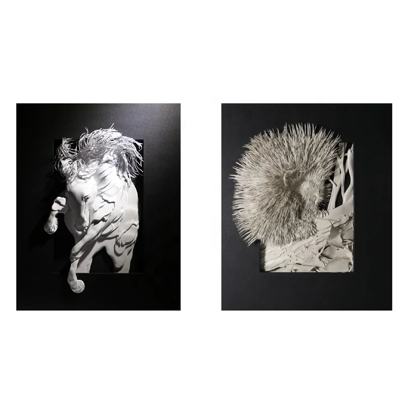 Pico Art Custom Decorative Pattern Leather Carving Wall Hanging Ornament Home Decoration