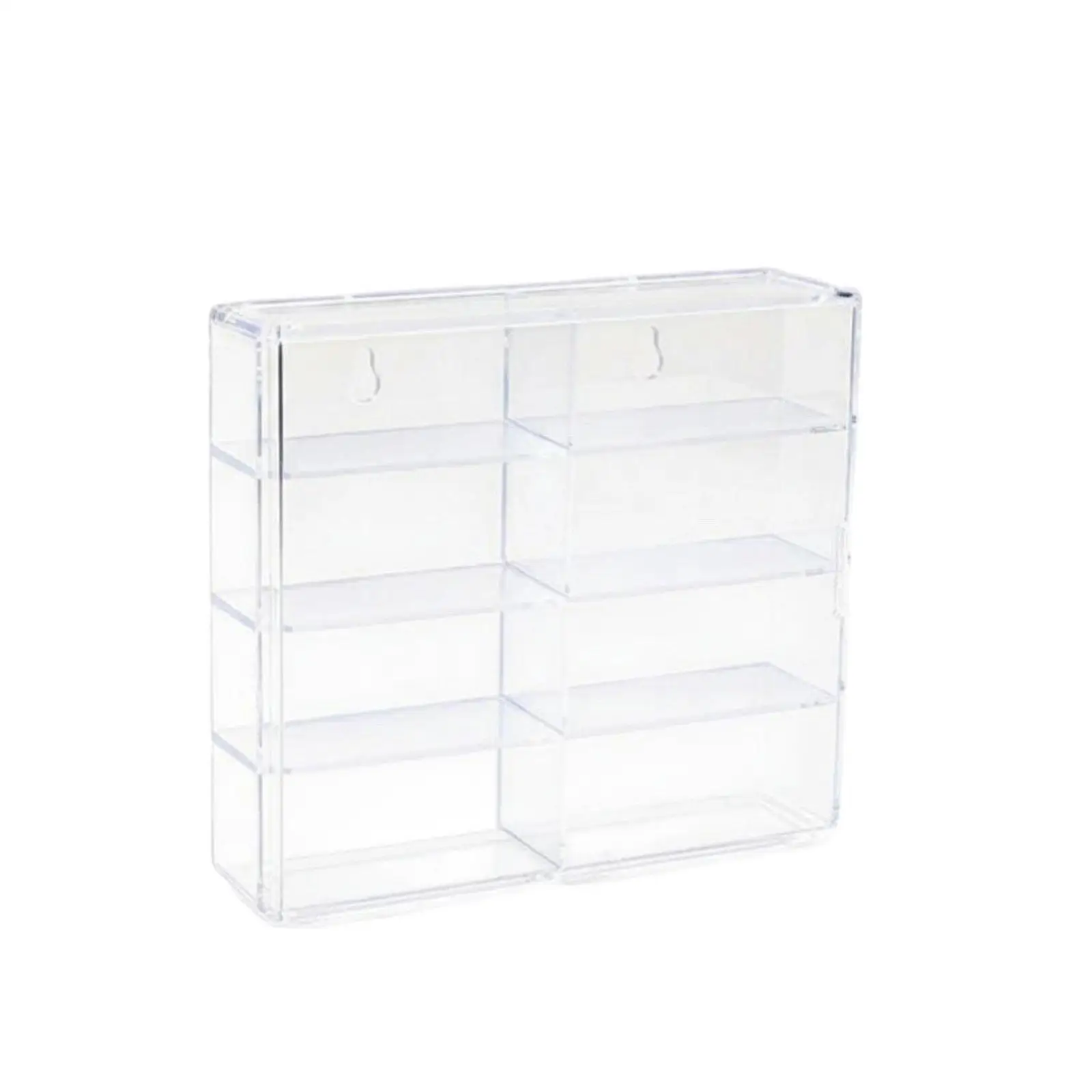 Car Model Display Case Organizer 8 Slot Transparent ABS Plastic Storage Box for Diecast Vehicles Stackable Showcase Home