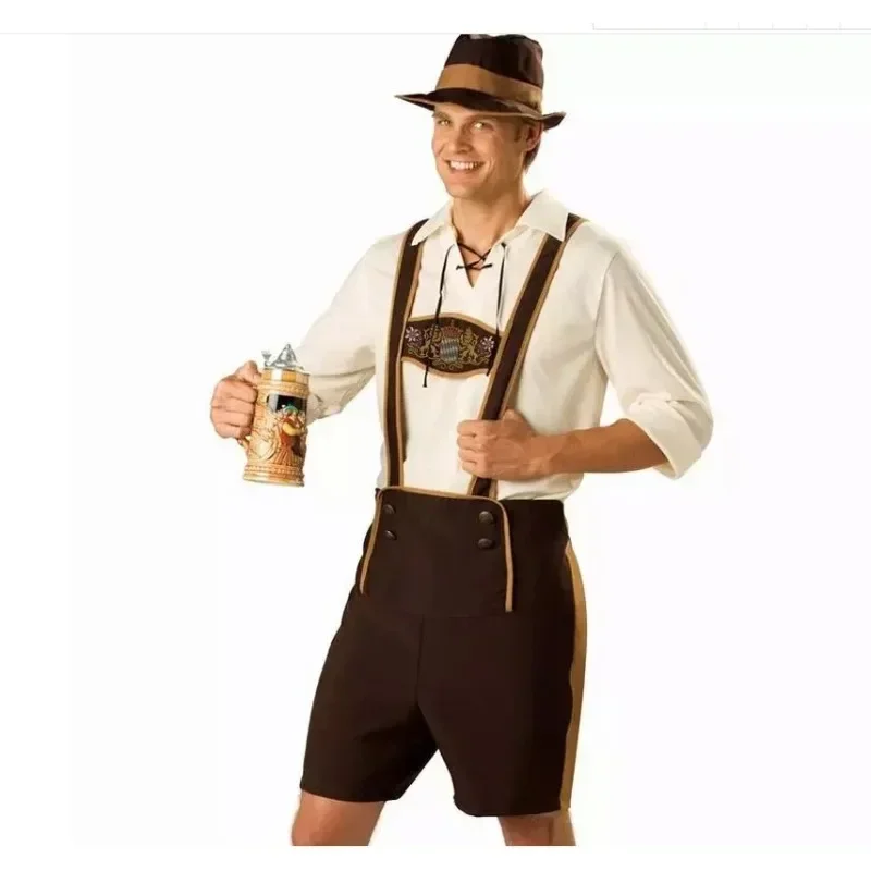 Hansel Bavarian Lederhosen kostium Oktoberfest dla mężczyzn niemieckie piwo strój festiwalowy, bo ubrania dla mężczyzny